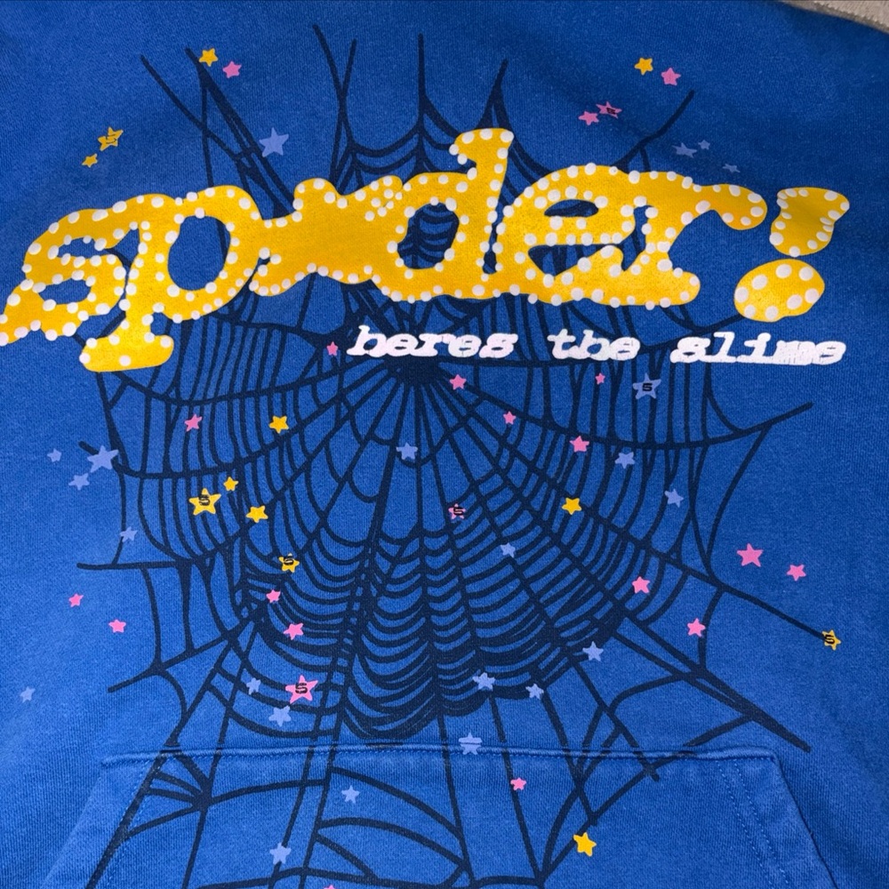 Spider Blue Graphic Cardigan